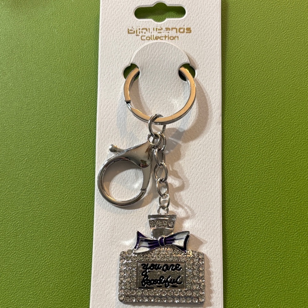 Silver “You Are Beautiful” Keychain/Bag Charm - Picture 1 of 2